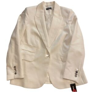 Karl Lagerfeld Women’s White Blazer One Button Single New size 12